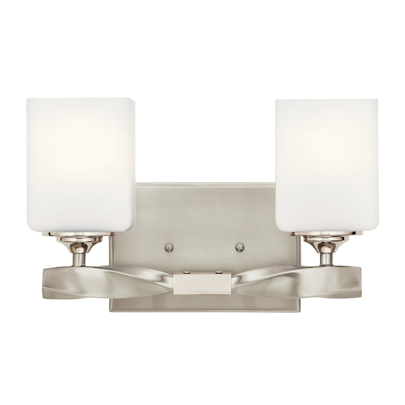 Kichler 55001NI Two Light Bath, Brushed Nickel (2)