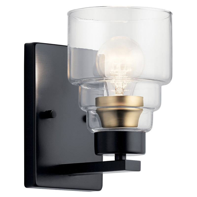 Kichler 55010BK One Light Wall Sconce, Black (2)