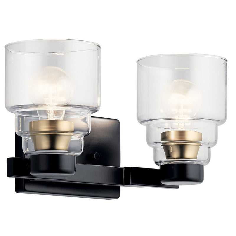 Kichler 55011BK Two Light Bath, Black (2)