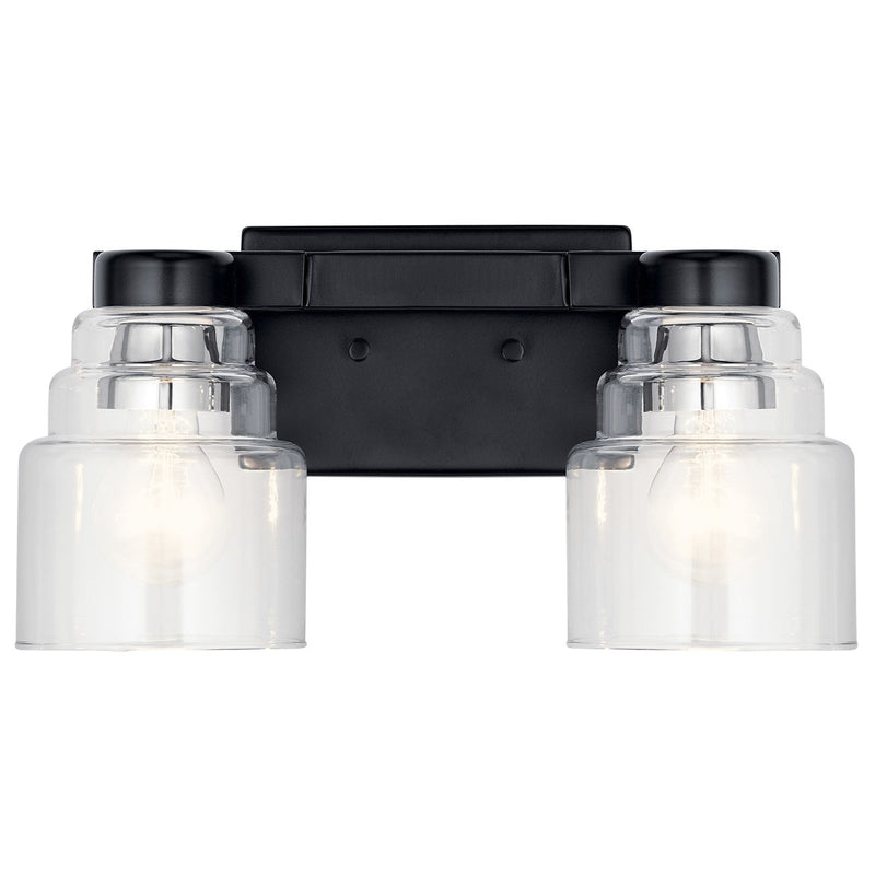 Kichler 55011BK Two Light Bath, Black (3)