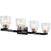 Kichler 55013BK Four Light Bath, Black (2)