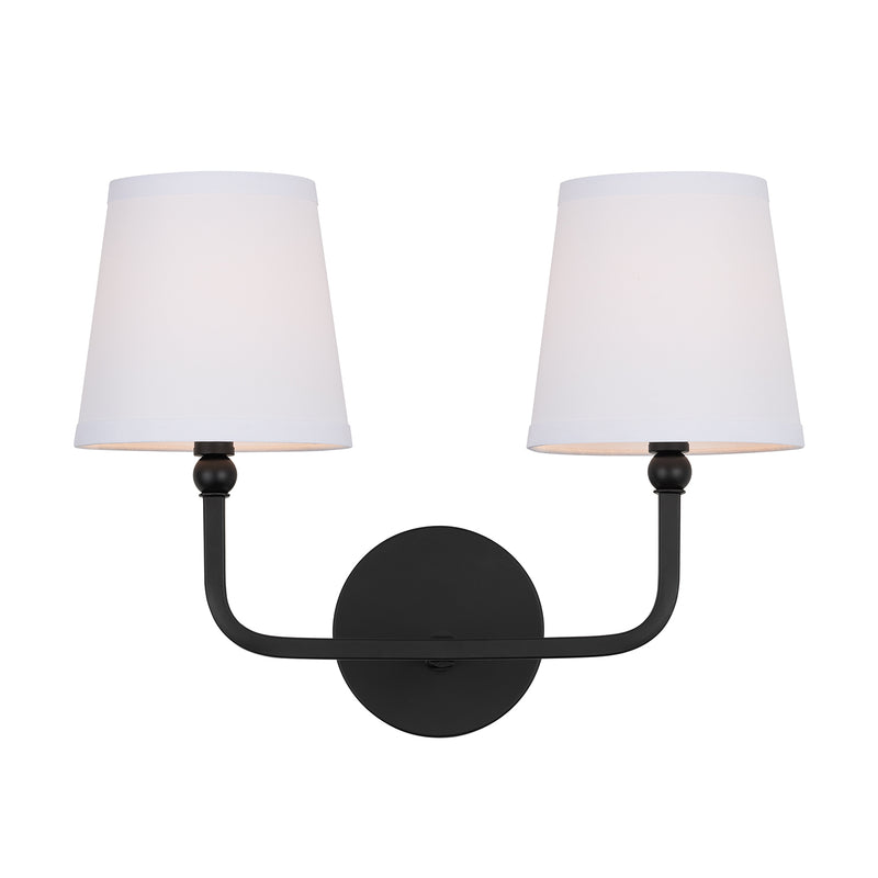 Capital Lighting 119321MB-674 Dawson Two Light Vanity, Matte Black Alternate Image 2.jpg