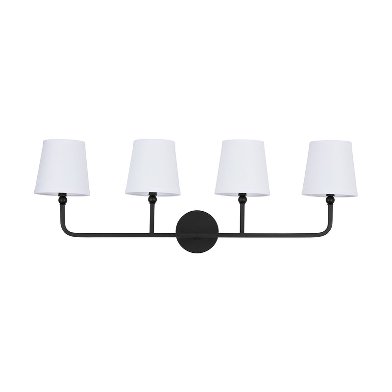 Capital Lighting 119341MB-674 Dawson Four Light Vanity, Matte Black Alternate Image 2.jpg
