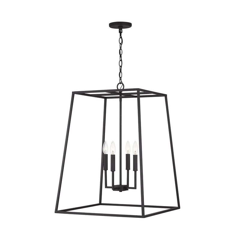 Capital Lighting 337341BI Clint Four Light Pendant, Black Iron Alternate Image.jpg