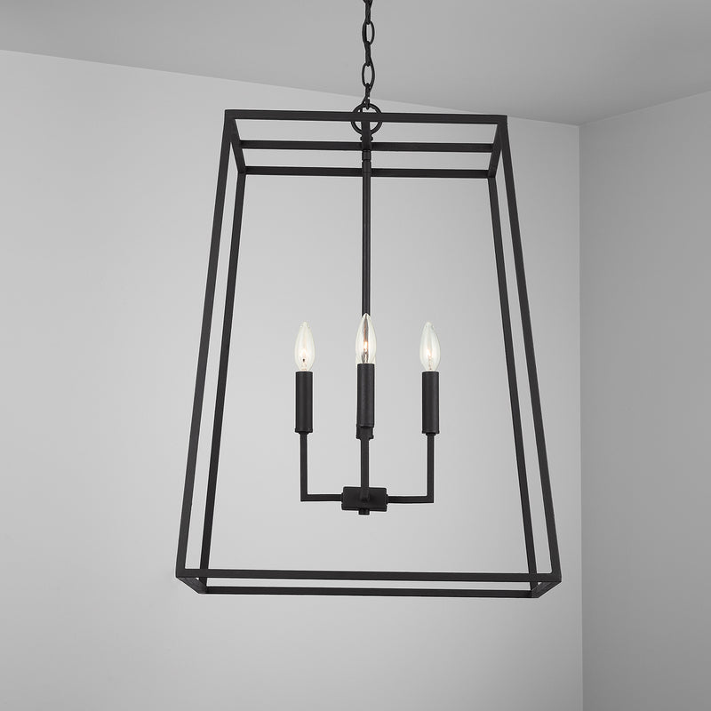 Capital Lighting 337341BI Clint Four Light Pendant, Black Iron Alternate Image 3.jpg