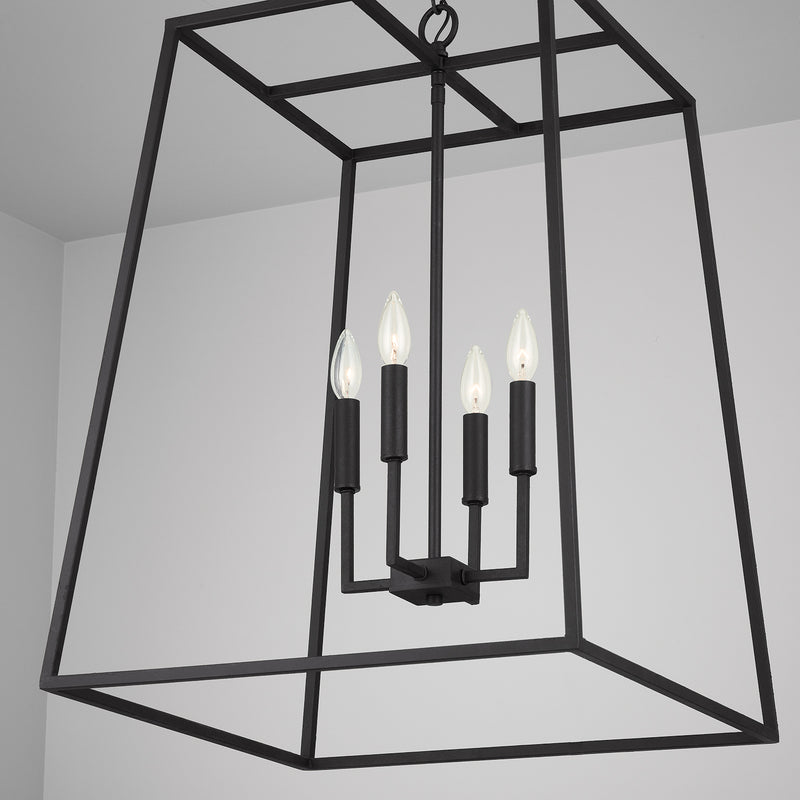 Capital Lighting 337341BI Clint Four Light Pendant, Black Iron Alternate Image 4.jpg