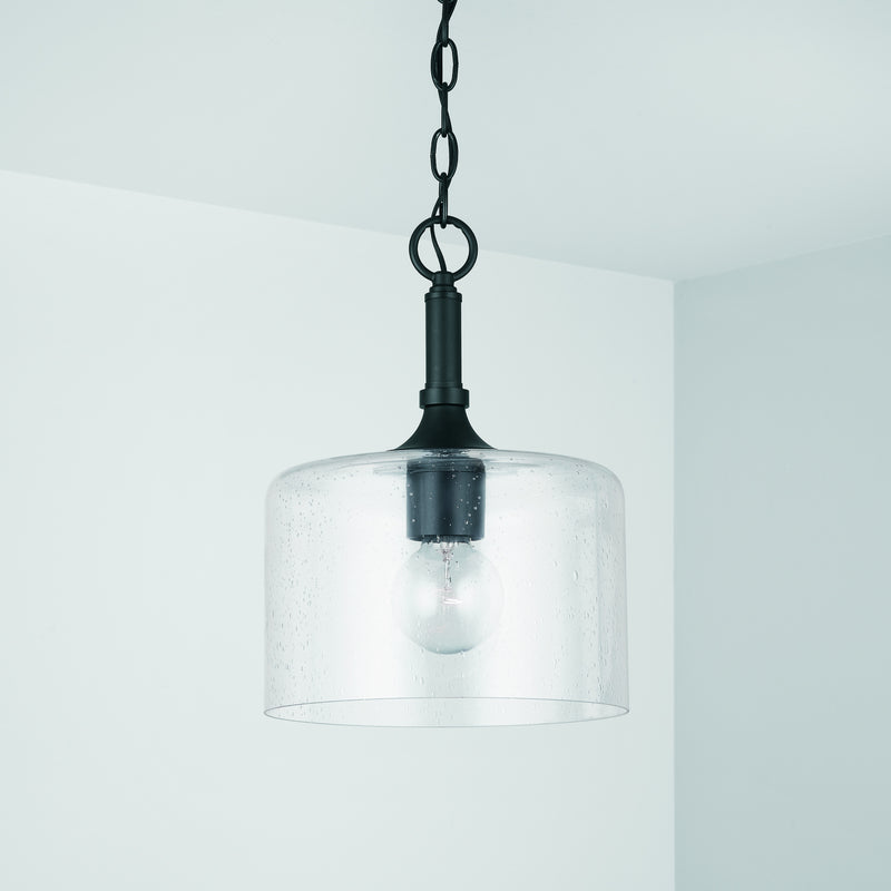 Capital Lighting 339311MB Carter One Light Pendant, Matte Black Alternate Image 2.jpg