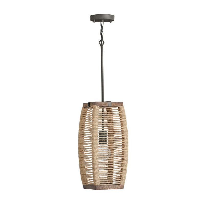 Capital Lighting 340311YG Jacob One Light Pendant, Grey Wash and Grey Iron Alternate Image 2.jpg