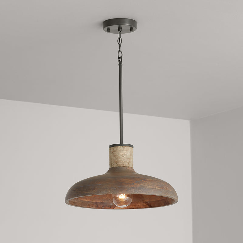 Capital Lighting 340312YG Jacob One Light Pendant, Grey Wash and Grey Iron Alternate Image 3.jpg