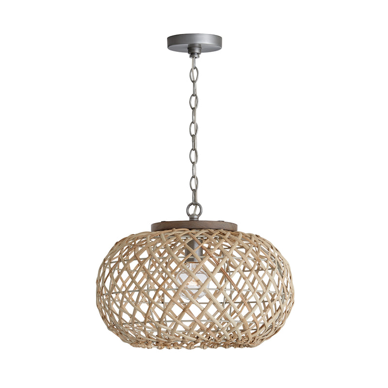 Capital Lighting 340811GK Rainey One Light Pendant, Grey Wash and Antique Nickel Alternate Image.jpg