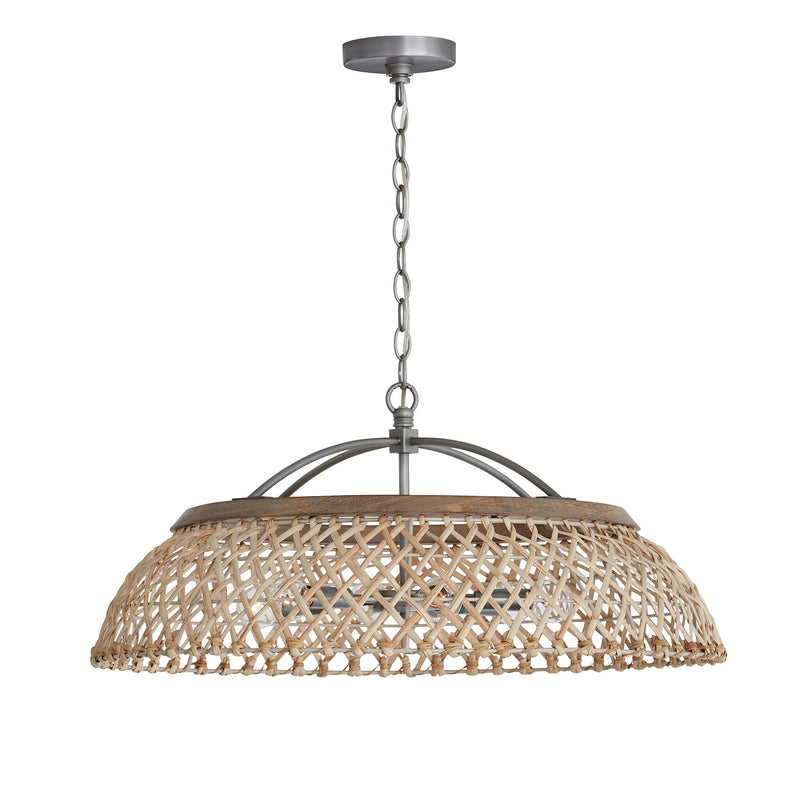 Capital Lighting 340862GK Rainey Six Light Pendant, Grey Wash and Antique Nickel Alternate Image.jpg
