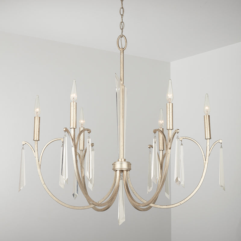Capital Lighting 437061WG Gwyneth Six Light Chandelier, Winter Gold Alternate Image 3.jpg