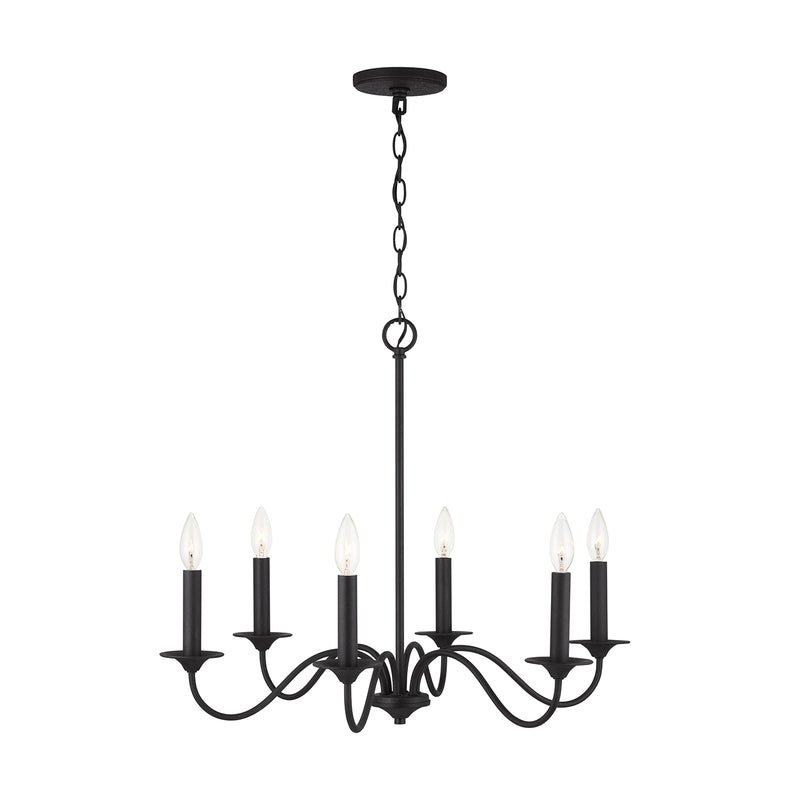 Capital Lighting 437261BI Vincent Six Light Chandelier, Black Iron Alternate Image.jpg