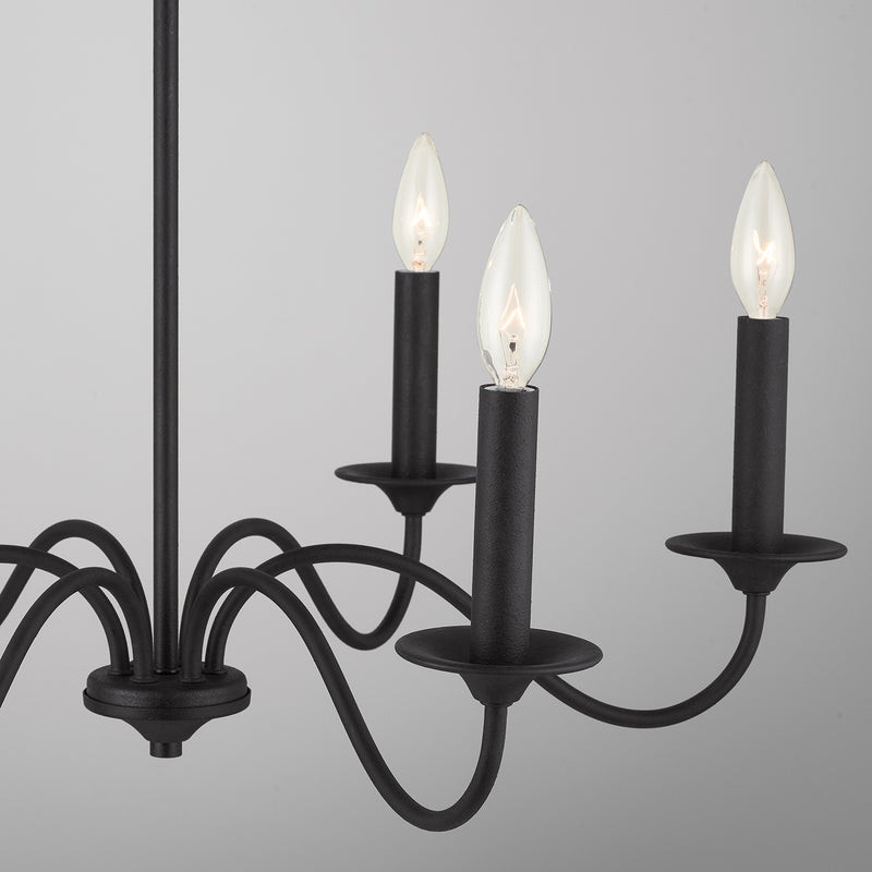Capital Lighting 437261BI Vincent Six Light Chandelier, Black Iron Alternate Image 4.jpg