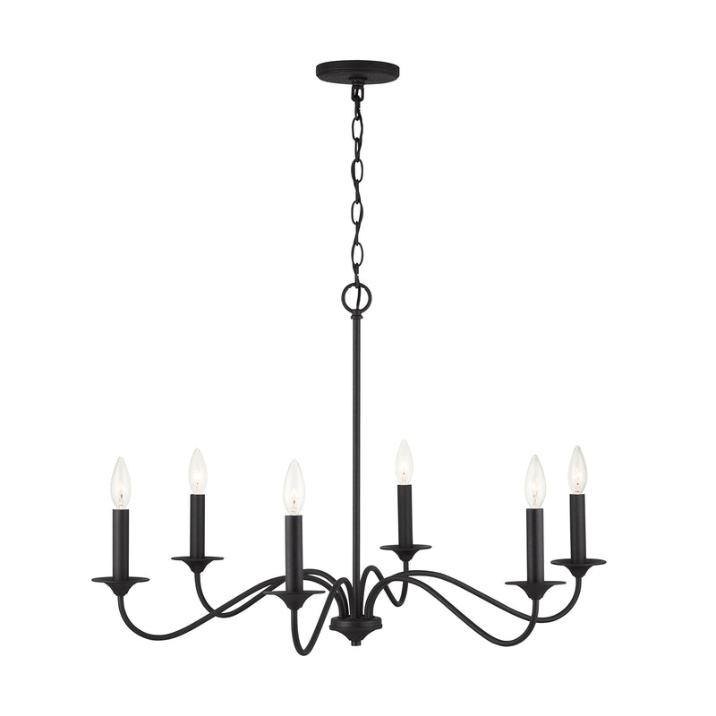 Capital Lighting 437262BI Vincent Six Light Chandelier, Black Iron Alternate Image.jpg