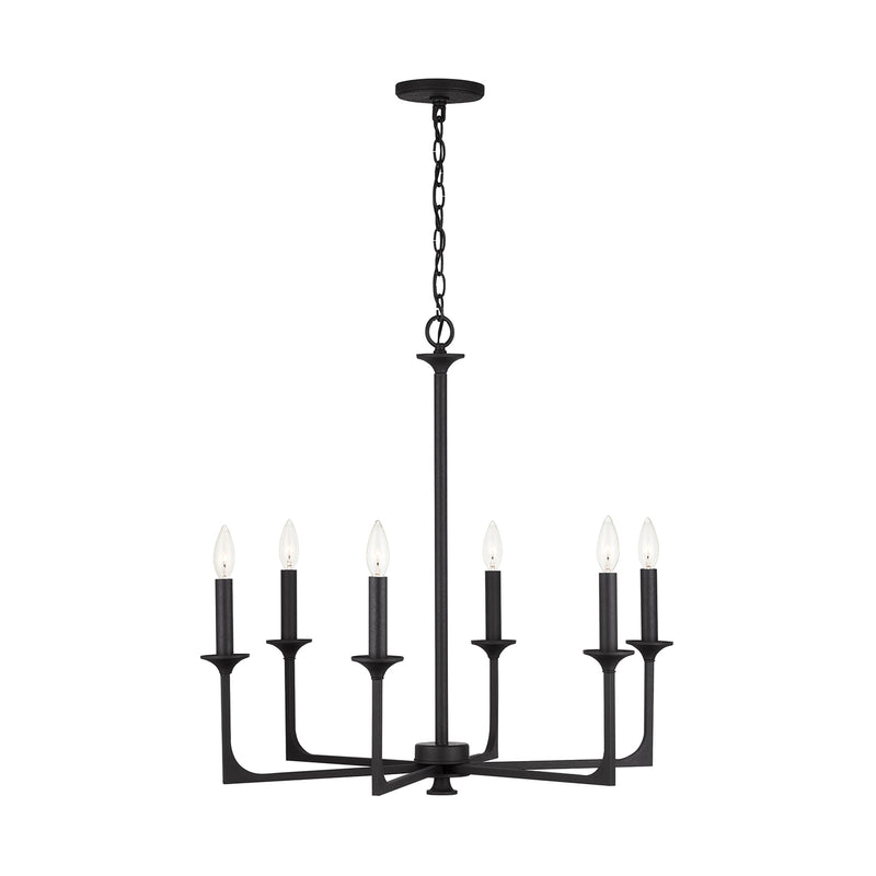 Capital Lighting 437361BI Clint Six Light Chandelier, Black Iron Alternate Image.jpg