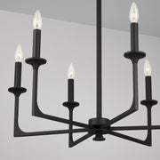 Capital Lighting 437361BI Clint Six Light Chandelier, Black Iron Alternate Image 4.jpg