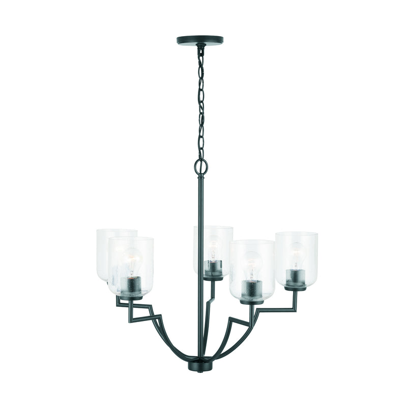 Capital Lighting 439351MB-500 Carter Five Light Chandelier, Matte Black Alternate Image.jpg
