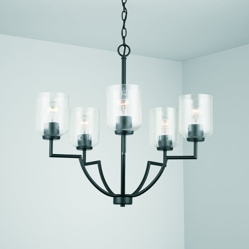 Capital Lighting 439351MB-500 Carter Five Light Chandelier, Matte Black Alternate Image 3.jpg