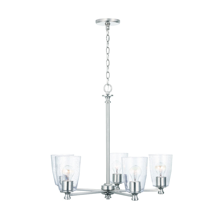 Capital Lighting 440951BN-506 Myles Five Light Chandelier, Brushed Nickel Alternate Image.jpg