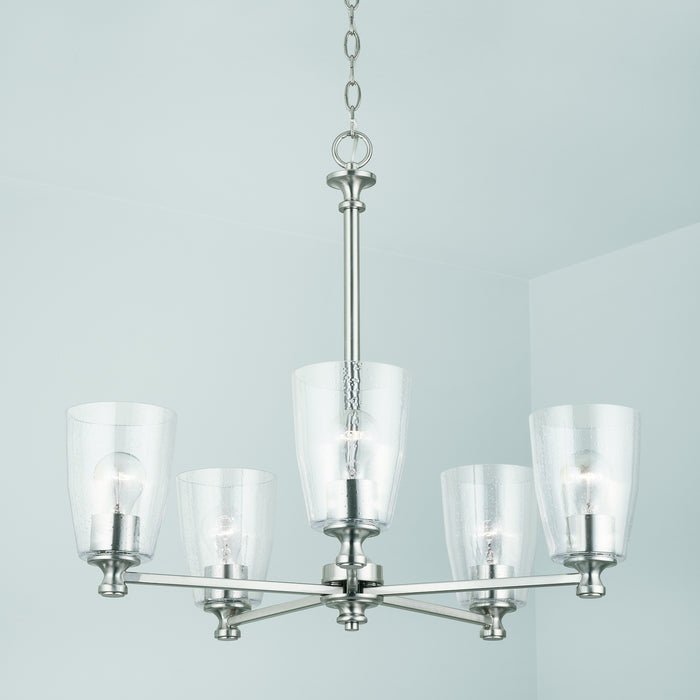 Capital Lighting 440951BN-506 Myles Five Light Chandelier, Brushed Nickel Alternate Image 4.jpg