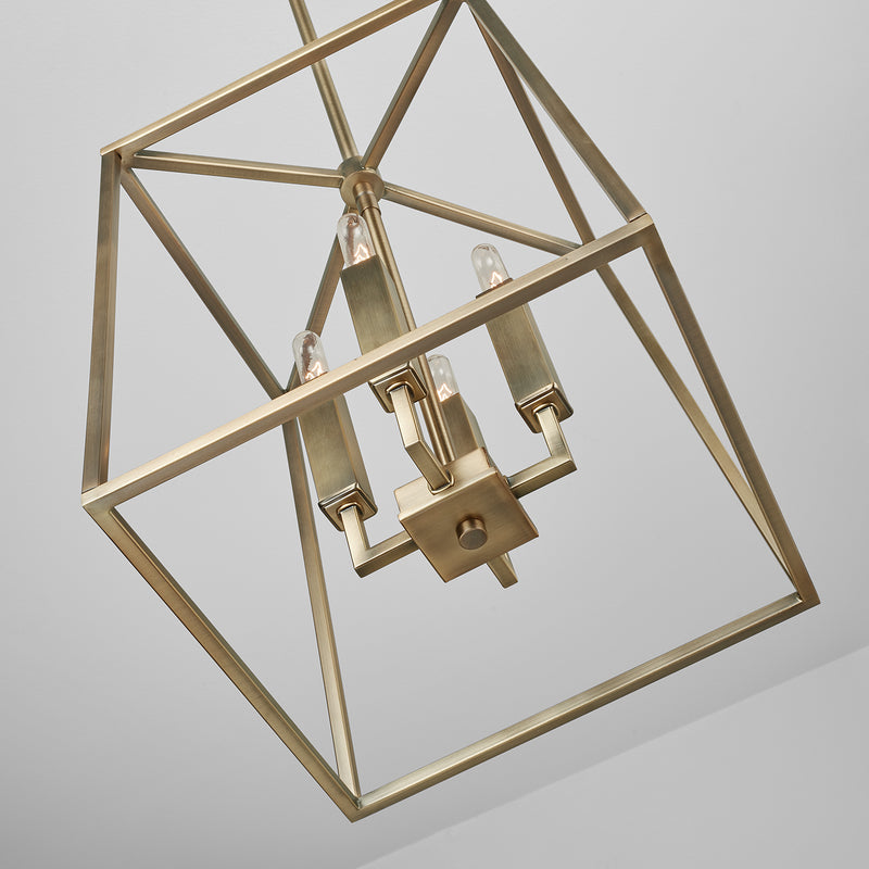 Capital Lighting 537641AD Thea Four Light Foyer Pendant, Aged Brass Alternate Image 4.jpg