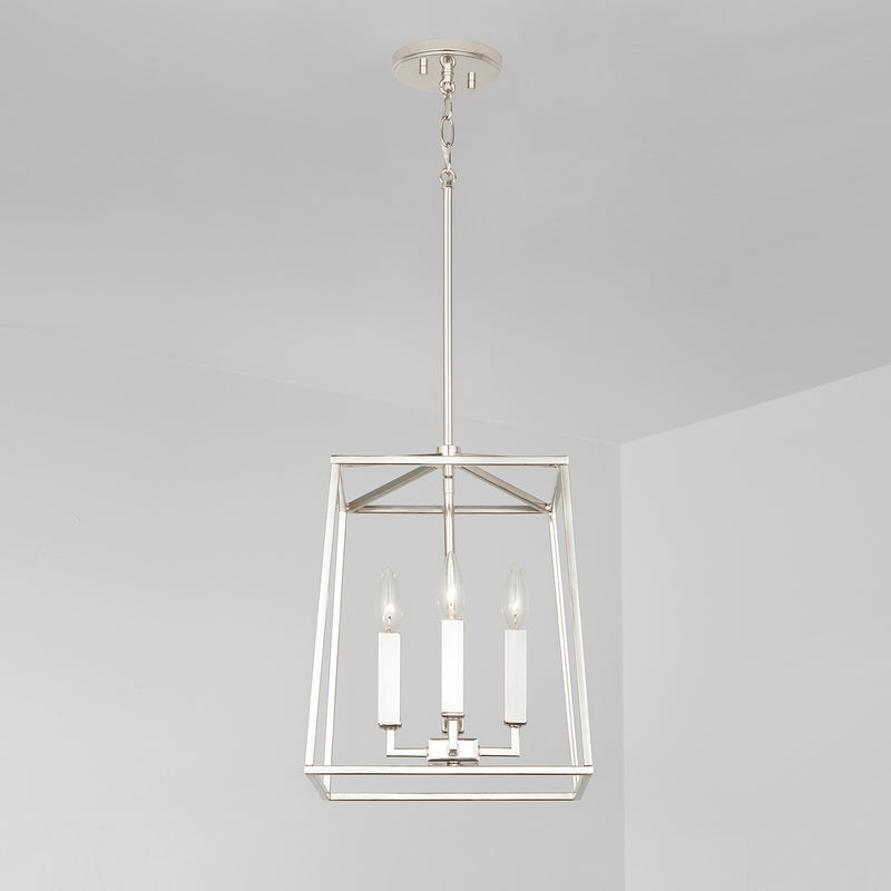 Capital Lighting 537641PN Thea Four Light Foyer Pendant, Polished Nickel Alternate Image 3.jpg