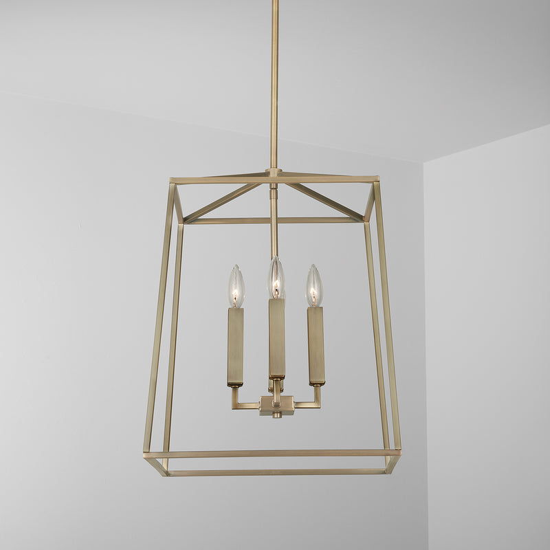 Capital Lighting 537642AD Thea Four Light Foyer Pendant, Aged Brass Alternate Image 3.jpg