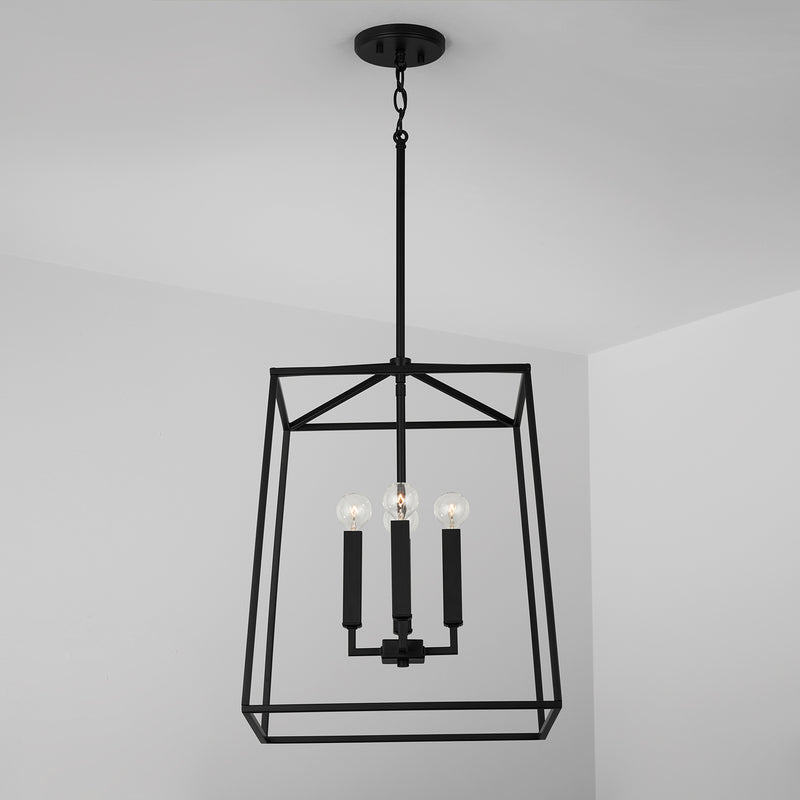 Capital Lighting 537642MB Thea Four Light Foyer Pendant, Matte Black Alternate Image 3.jpg