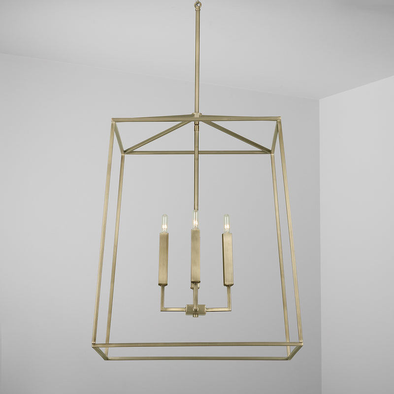 Capital Lighting 537643AD Thea Four Light Foyer Pendant, Aged Brass Alternate Image 3.jpg