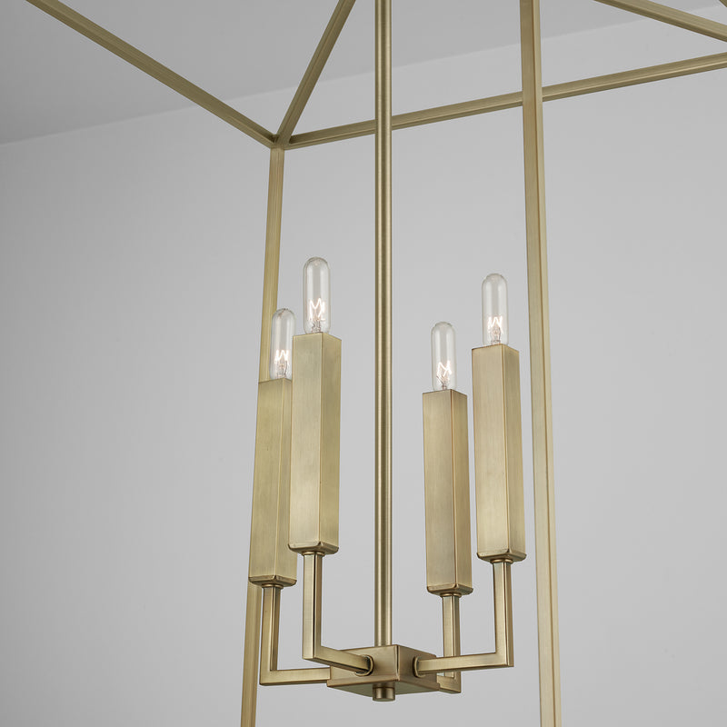 Capital Lighting 537643AD Thea Four Light Foyer Pendant, Aged Brass Alternate Image 4.jpg
