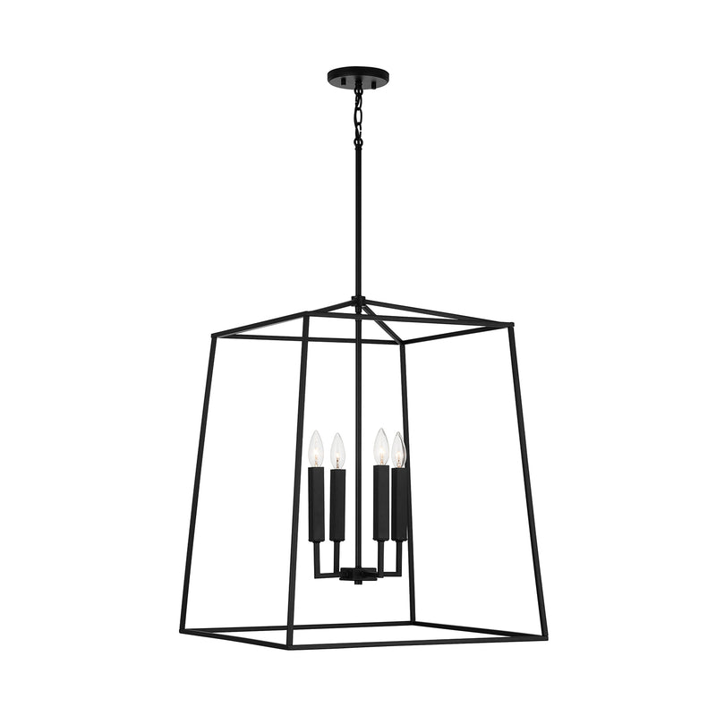Capital Lighting 537643MB Thea Four Light Foyer Pendant, Matte Black Alternate Image.jpg