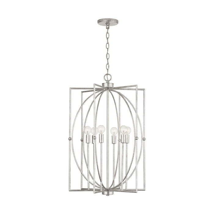 Capital Lighting 537961AS Oran Six Light Foyer Pendant, Antique Silver Alternate Image.jpg
