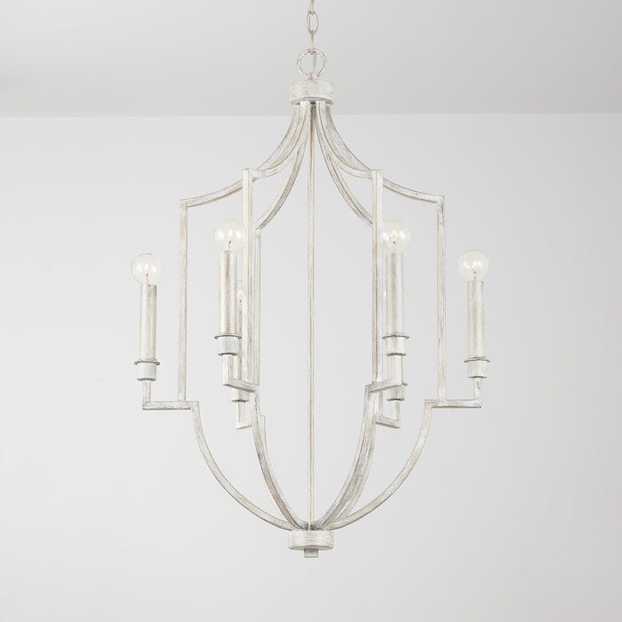 Capital Lighting 538561WW Demi Six Light Foyer Pendant, Winter White Alternate Image 3.jpg