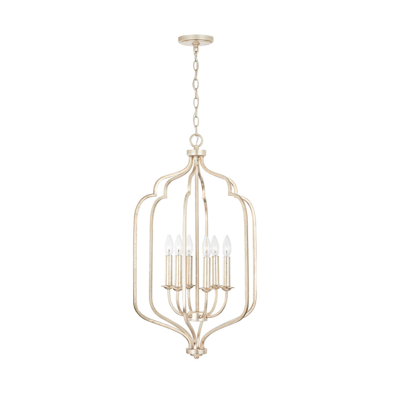 Capital Lighting 538761WG Ophelia Six Light Foyer Pendant, Winter Gold Alternate Image.jpg