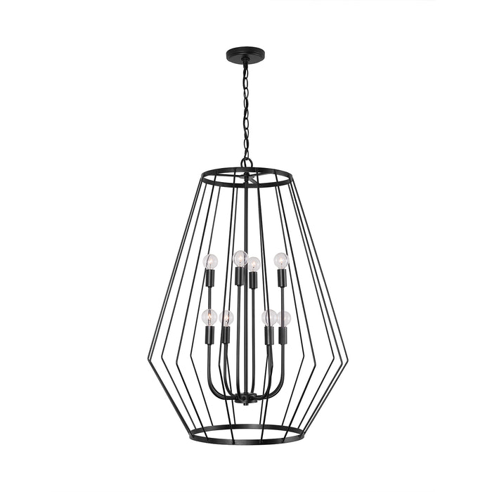 Capital Lighting 538881MB Corey Eight Light Foyer Pendant, Matte Black Alternate Image.jpg