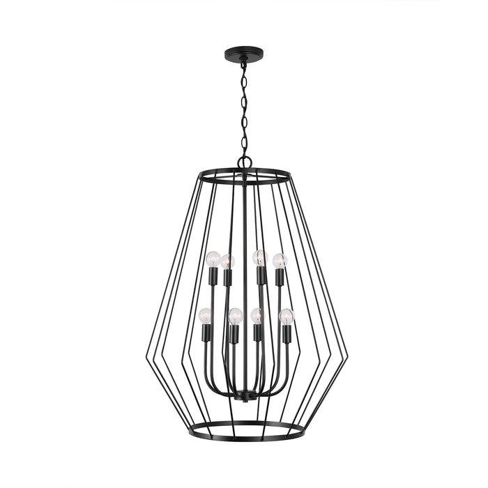 Capital Lighting 538881MB Corey Eight Light Foyer Pendant, Matte Black Alternate Image 2.jpg