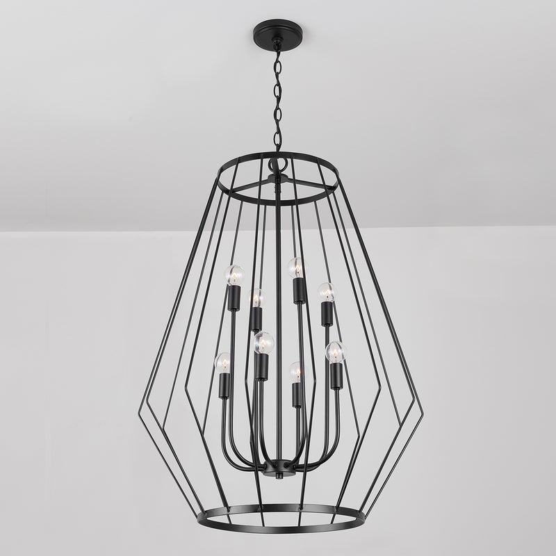 Capital Lighting 538881MB Corey Eight Light Foyer Pendant, Matte Black Alternate Image 3.jpg