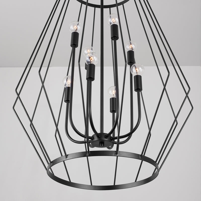 Capital Lighting 538881MB Corey Eight Light Foyer Pendant, Matte Black Alternate Image 4.jpg
