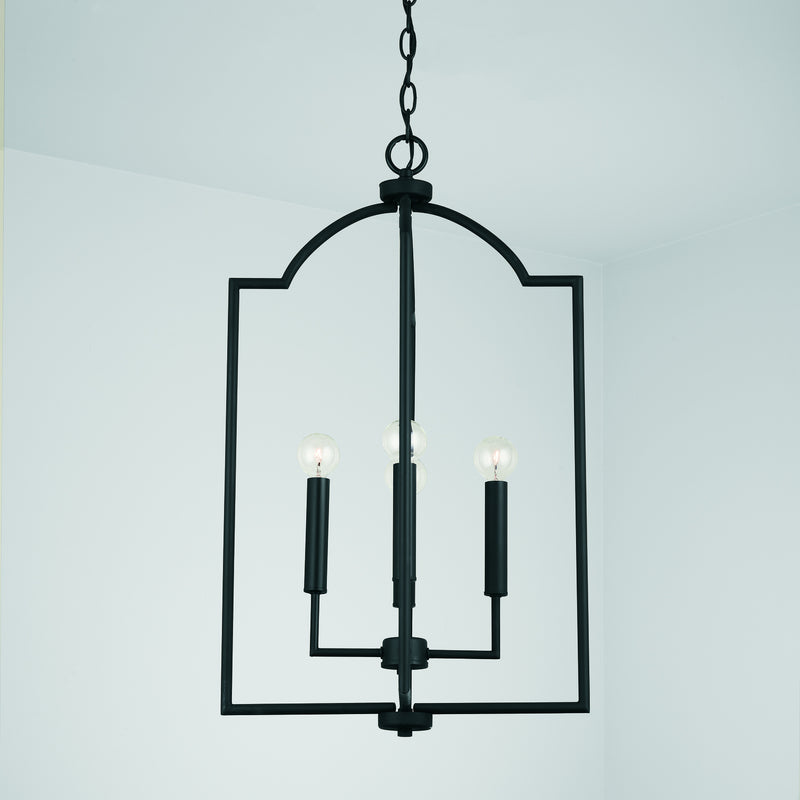Capital Lighting 539341MB Carter Four Light Foyer Pendant, Matte Black Alternate Image 3.jpg