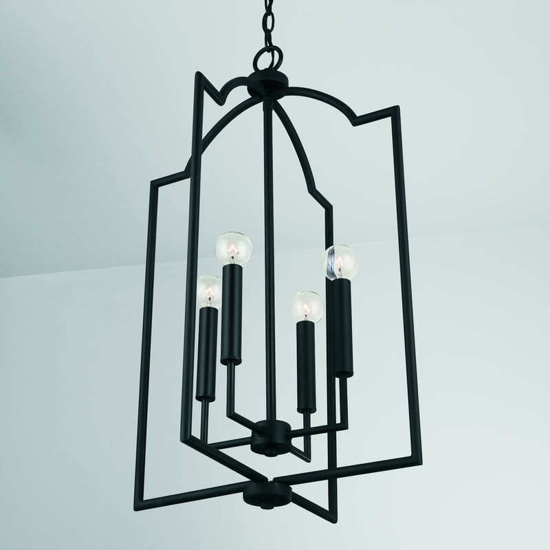 Capital Lighting 539341MB Carter Four Light Foyer Pendant, Matte Black Alternate Image 4.jpg