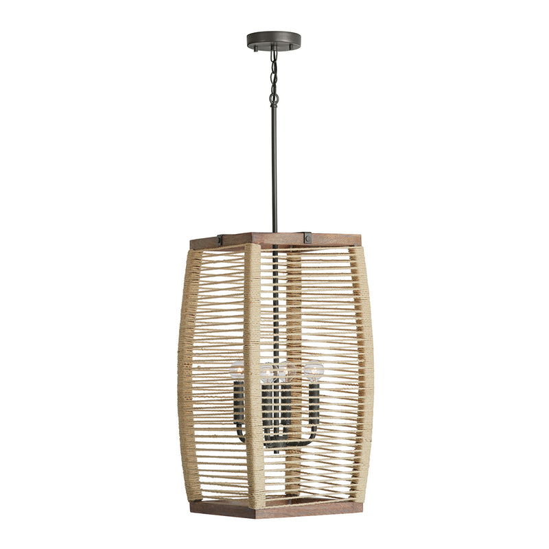 Capital Lighting 540341YG Jacob Four Light Foyer Pendant, Grey Wash and Grey Iron Alternate Image.jpg