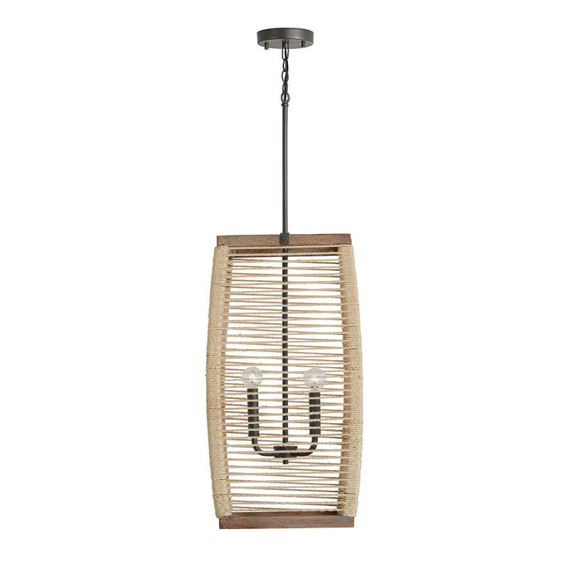 Capital Lighting 540341YG Jacob Four Light Foyer Pendant, Grey Wash and Grey Iron Alternate Image 2.jpg