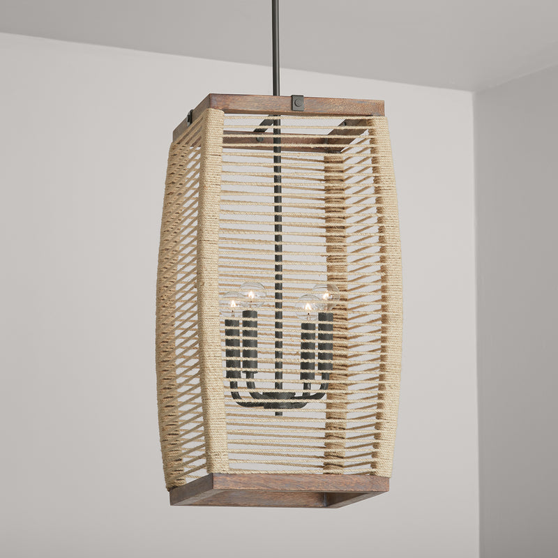 Capital Lighting 540341YG Jacob Four Light Foyer Pendant, Grey Wash and Grey Iron Alternate Image 4.jpg