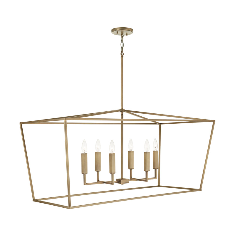 Capital Lighting 837661AD Thea Six Light Island Pendant, Aged Brass Alternate Image 2.jpg