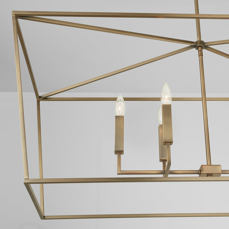 Capital Lighting 837661AD Thea Six Light Island Pendant, Aged Brass Alternate Image.jpg