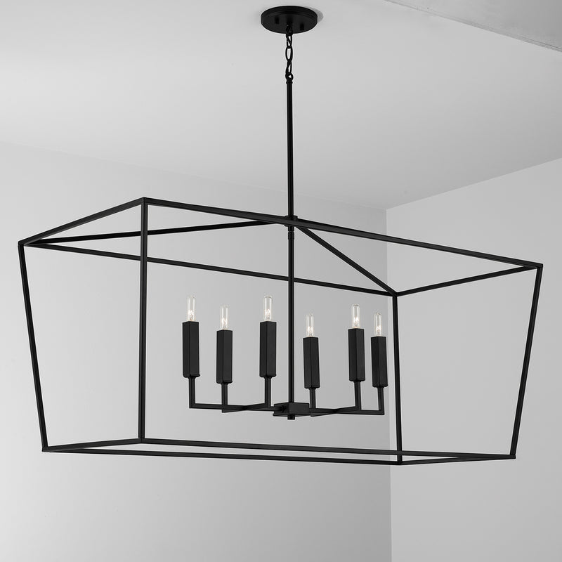 Capital Lighting 837661MB Thea Six Light Island Pendant, Matte Black Alternate Image 4.jpg