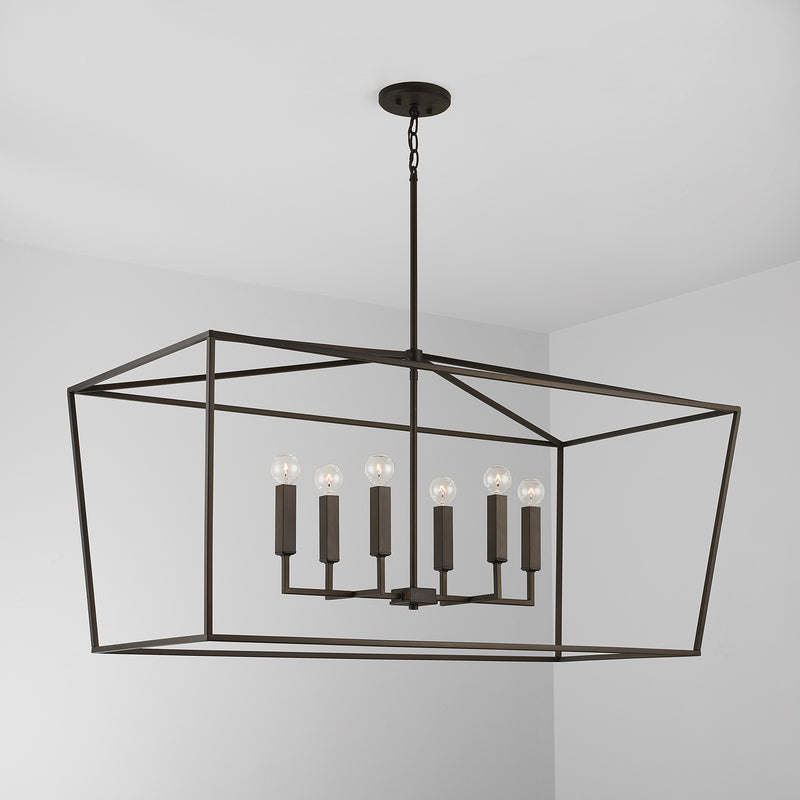 Capital Lighting 837661OR Thea Six Light Island Pendant, Oil Rubbed Bronze Alternate Image 4.jpg