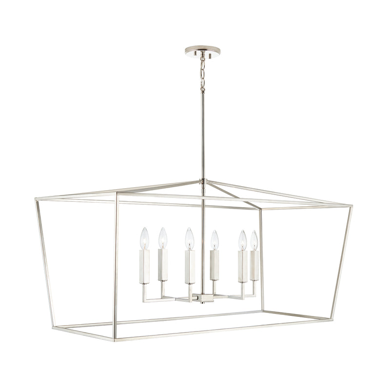 Capital Lighting 837661PN Thea Six Light Island Pendant, Polished Nickel Alternate Image 2.jpg
