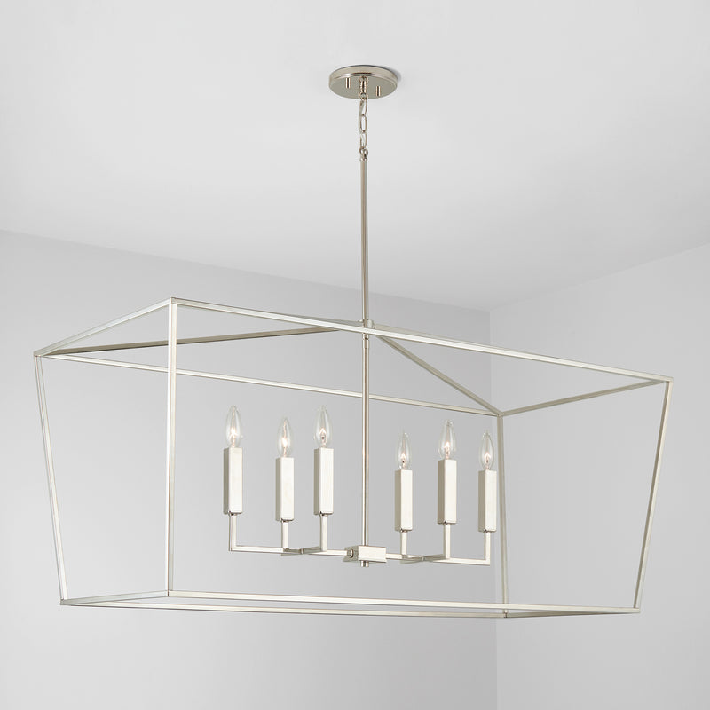 Capital Lighting 837661PN Thea Six Light Island Pendant, Polished Nickel Alternate Image 4.jpg